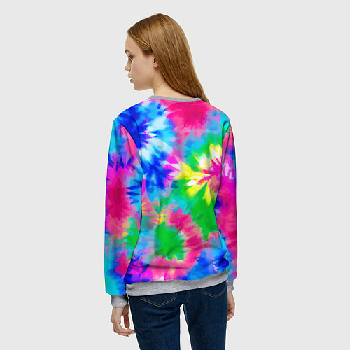 Женский свитшот Color abstraction - summer / 3D-Меланж – фото 4