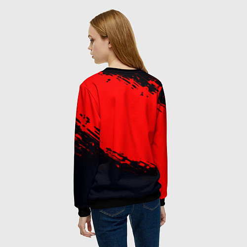 Женский свитшот Manchester United colors sport / 3D-Черный – фото 4