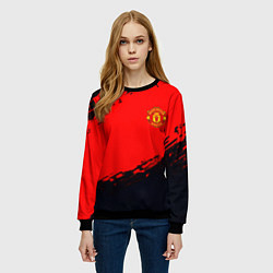 Свитшот женский Manchester United colors sport, цвет: 3D-черный — фото 2