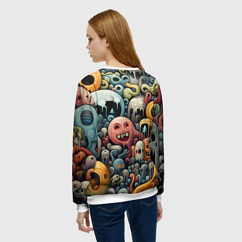 Женский свитшот Странная абстракция / 3D-Белый – фото 4