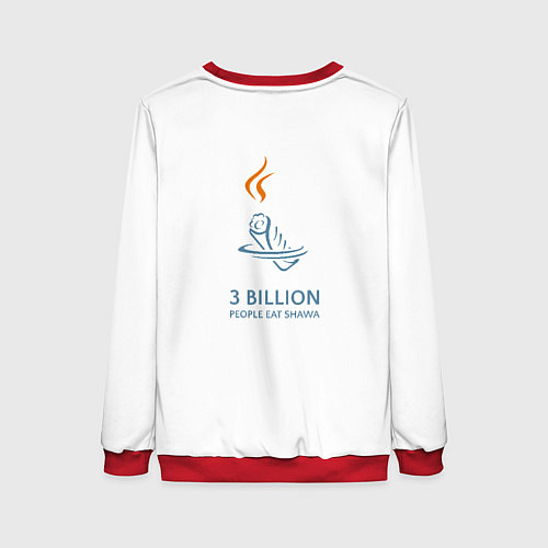 Женский свитшот Шаурма environment / 3D-Красный – фото 2