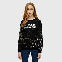 Свитшот женский Dead space текстура, цвет: 3D-черный — фото 2