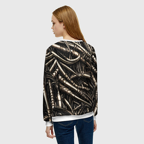 Женский свитшот Серые трубки чужих / 3D-Белый – фото 4