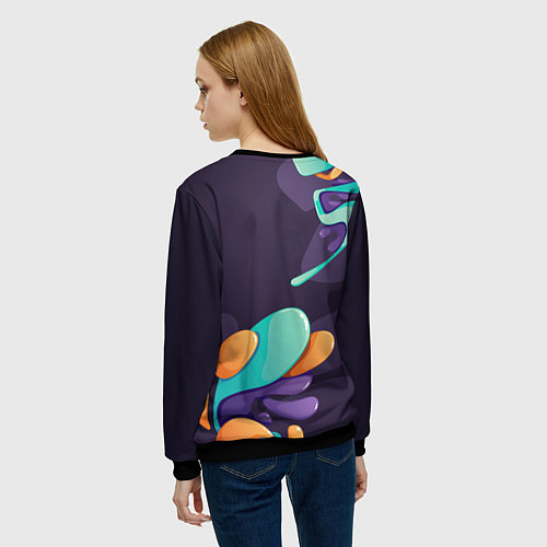 Женский свитшот Palworld graffity splash / 3D-Черный – фото 4