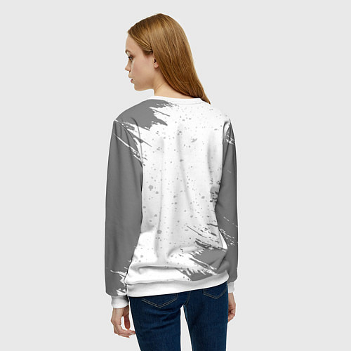 Женский свитшот Извини некогда - фитнес, пока / 3D-Белый – фото 4