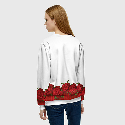 Женский свитшот Самая лучшая в мире тёща / 3D-Белый – фото 4