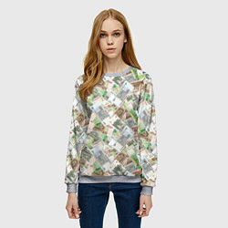 Свитшот женский Российские денежные купюры, цвет: 3D-меланж — фото 2