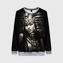 Свитшот женский Клеопатра египетская царица, цвет: 3D-меланж