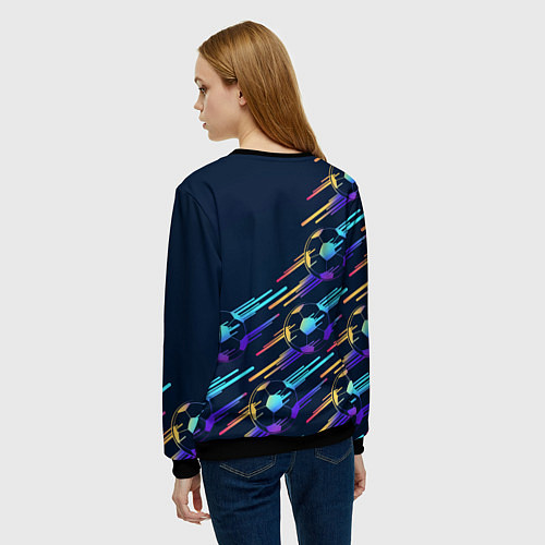 Женский свитшот Bayer 04 градиентные мячи / 3D-Черный – фото 4