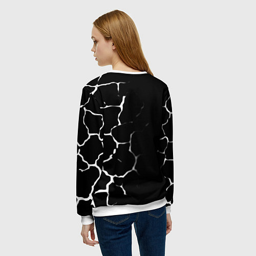 Женский свитшот Pink floyd текстура рок / 3D-Белый – фото 4