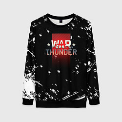 Свитшот женский Warthunder белые краски онлайн, цвет: 3D-черный