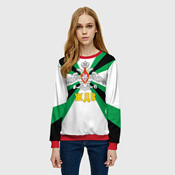 Свитшот женский Железнодорожные войска России, цвет: 3D-красный — фото 2