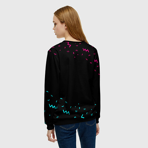 Женский свитшот The Doors - rock star cat / 3D-Черный – фото 4