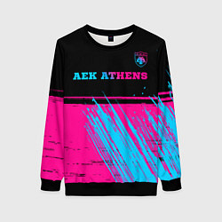 Женский свитшот AEK Athens - neon gradient посередине