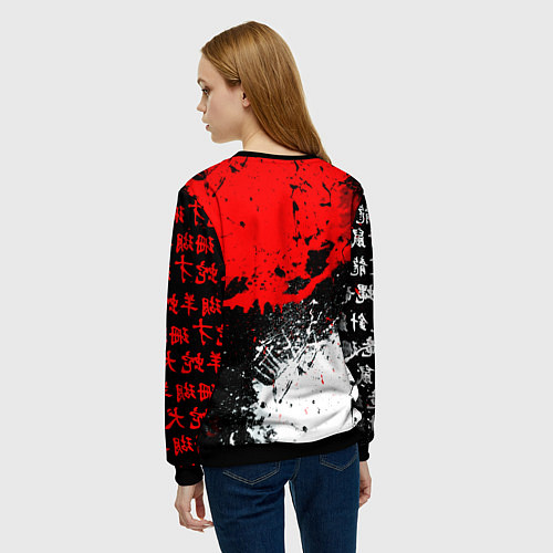 Женский свитшот Psychopass anime текстура / 3D-Черный – фото 4