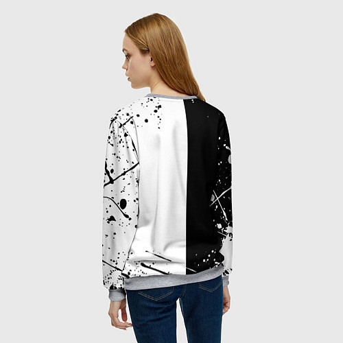 Женский свитшот Marshmello краски музыка / 3D-Меланж – фото 4