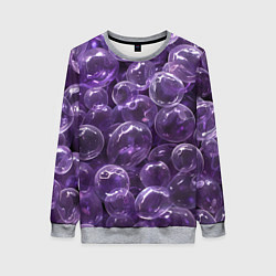 Свитшот женский Фиолетовые пузыри, цвет: 3D-меланж