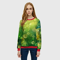 Свитшот женский Летние пузыри, цвет: 3D-красный — фото 2