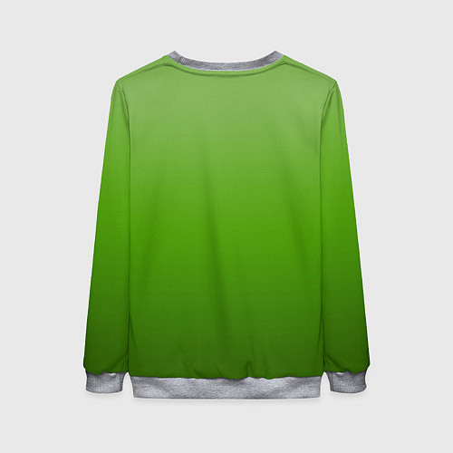 Женский свитшот Градиент яблочный зелёный / 3D-Меланж – фото 2