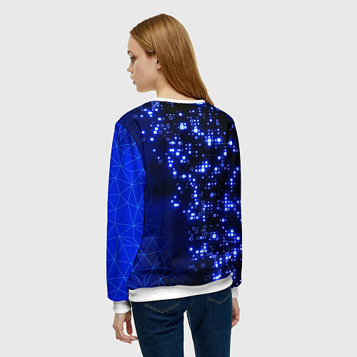 Женский свитшот Растворяющийся цифровой скин / 3D-Белый – фото 4