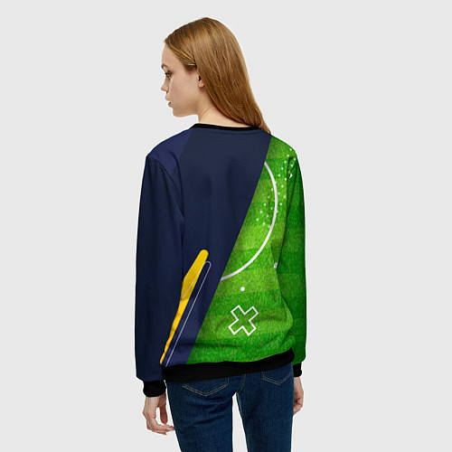 Женский свитшот Hoffenheim football field / 3D-Черный – фото 4