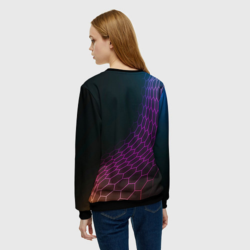 Женский свитшот Porto футбольная сетка / 3D-Черный – фото 4