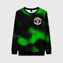 Свитшот женский Manchester United sport halftone, цвет: 3D-черный