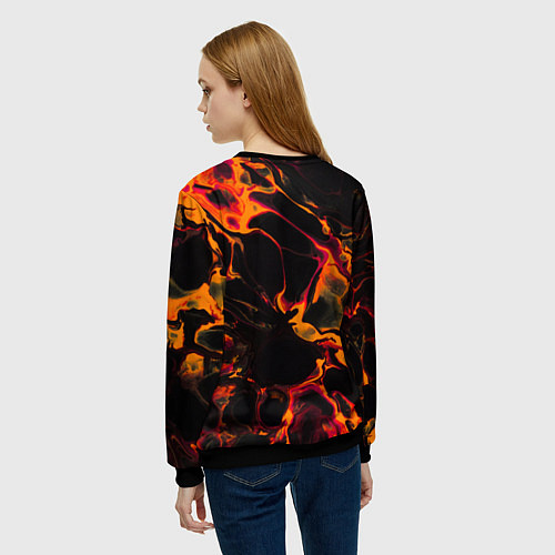 Женский свитшот Ozzy Osbourne red lava / 3D-Черный – фото 4