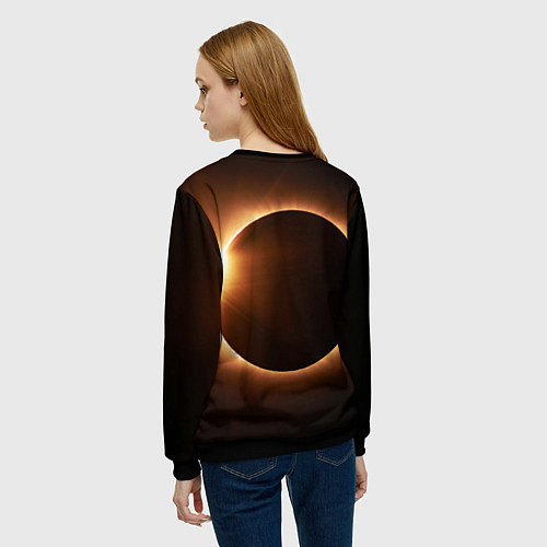 Женский свитшот Полнолуние / 3D-Черный – фото 4