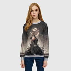 Свитшот женский Воинствующая принцесса, цвет: 3D-меланж — фото 2