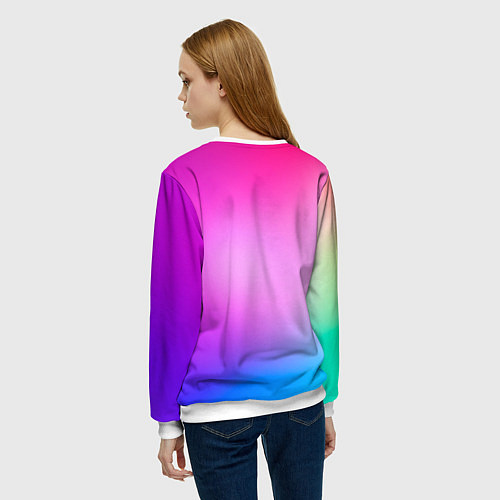 Женский свитшот Colorful gradient / 3D-Белый – фото 4