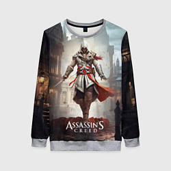 Свитшот женский Assassins creed старый город, цвет: 3D-меланж