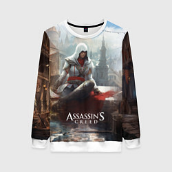 Свитшот женский Assassins creed poster game, цвет: 3D-белый