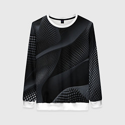Свитшот женский Черная геометрическая материя, цвет: 3D-белый