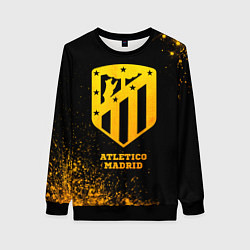 Свитшот женский Atletico Madrid - gold gradient, цвет: 3D-черный