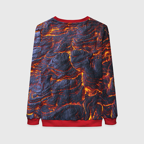 Женский свитшот Вулканическая лава / 3D-Красный – фото 2