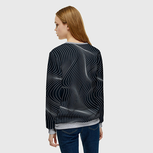 Женский свитшот Черная аннигиляция / 3D-Меланж – фото 4