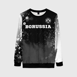 Свитшот женский Borussia sport на темном фоне посередине, цвет: 3D-черный