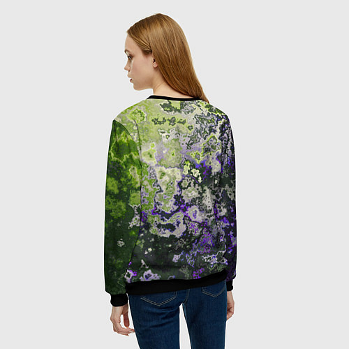 Женский свитшот Абстрактный эффект ржавчины / 3D-Черный – фото 4
