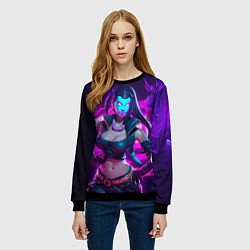 Свитшот женский League of Legends Kaisa Kda style, цвет: 3D-черный — фото 2