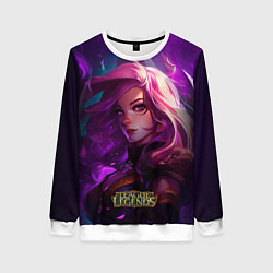 Свитшот женский League of Legends Kaisa Kda style, цвет: 3D-белый