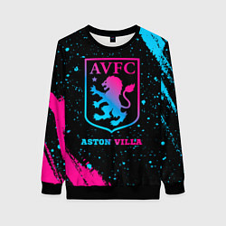 Свитшот женский Aston Villa - neon gradient, цвет: 3D-черный