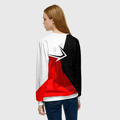 Женский свитшот Honda CR-V - sport uniform / 3D-Белый – фото 4