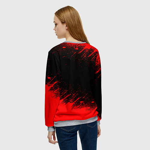 Женский свитшот Dead by daylight огненный / 3D-Меланж – фото 4