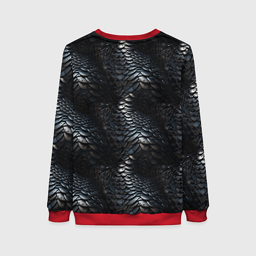 Женский свитшот Блестящая металлическая броня / 3D-Красный – фото 2