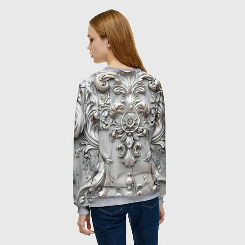 Женский свитшот Объемный орнамент / 3D-Меланж – фото 4