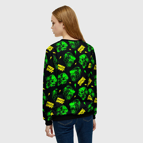 Женский свитшот Game over press start / 3D-Черный – фото 4