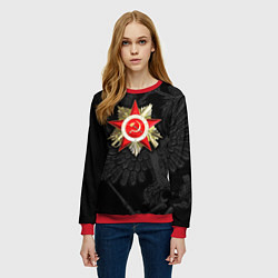 Свитшот женский Велика отечественная - Орден, цвет: 3D-красный — фото 2