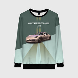 Свитшот женский Спортивный автомобиль Порше 911, цвет: 3D-черный