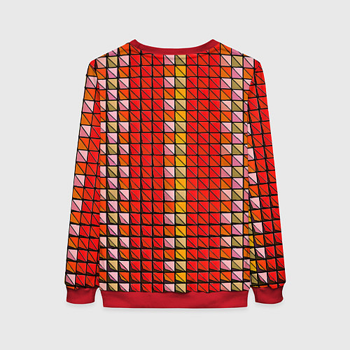 Женский свитшот Красные плитки / 3D-Красный – фото 2
